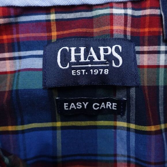 Chaps Shirt Men's Medium Multicolor Plaid Long Sleeve Classic Pocket Button-Down - Picture 6 of 8